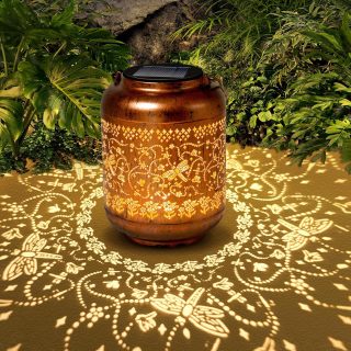 Dragonfly Solar Lanterns Outdoor Waterproof Dragonfly Birthday Gifts for for Women Mom Grandma, Hanging Solar Lights Garden Decoration Outside for Yard, Patio,Pathway Landscape