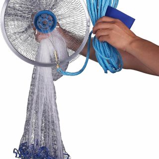 Fishing Net Saltwater Cast Net with Aluminum Ring Fish Net for Minnow Trap Fish Trap 3FT/4FT/5FT/6FT/7FT/8FT/9FT/10FT/11FT/12FT Radius Fishing Nets Cast Nets for Fishing
