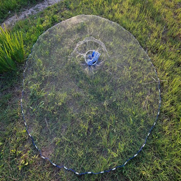 Fishing Net Saltwater Cast Net with Aluminum Ring Fish Net for Minnow Trap Fish Trap 3FT/4FT/5FT/6FT/7FT/8FT/9FT/10FT/11FT/12FT Radius Fishing Nets Cast Nets for Fishing - Image 7