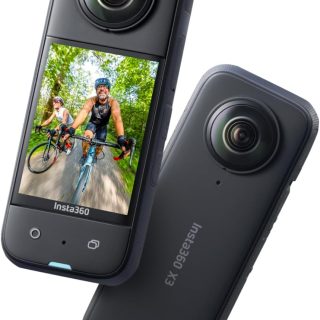 Insta360 X3 - Waterproof 360 Action Camera with 1/2" 48MP Sensors, 5.7K 360 Active HDR Video, 72MP 360 Photo, 4K Single-Lens, 60fps Me Mode, Stabilization, 2.29" Touchscreen, AI Editing, Live Stream