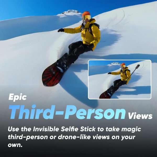 Insta360 X3 - Waterproof 360 Action Camera with 1/2" 48MP Sensors, 5.7K 360 Active HDR Video, 72MP 360 Photo, 4K Single-Lens, 60fps Me Mode, Stabilization, 2.29" Touchscreen, AI Editing, Live Stream - Image 5